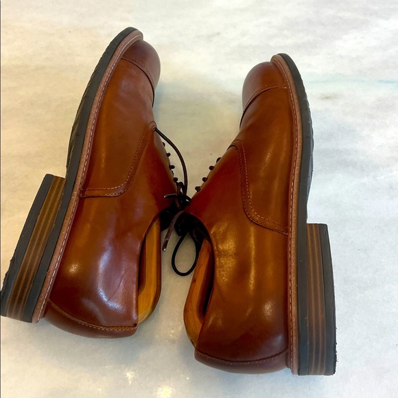 Kenneth Cole Reaction Klay Cap Toe Oxford with Flex Cognac Brown Shoes Size 10.5 - Picture 5 of 10